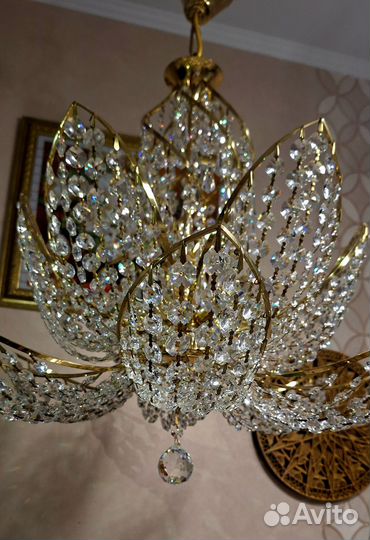 Люстра хрустальная. Чехословакия