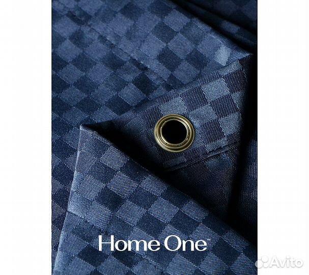 Штора для ванной Home One Checkered, 180х180, поли