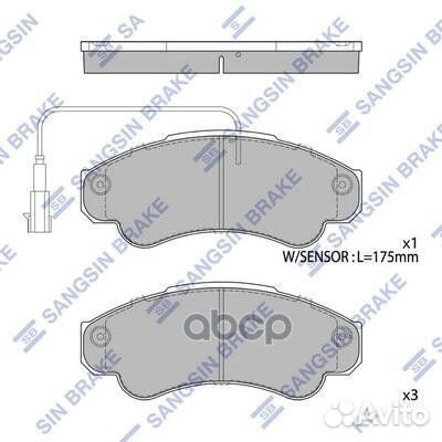 SP4033 колодки дисковые передние Peugeot Boxer