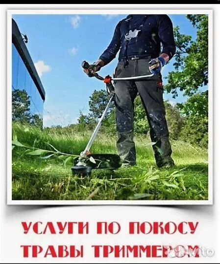 Спил деревьев, Покос травы