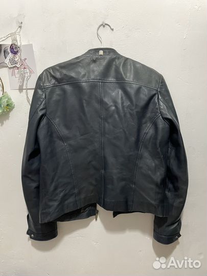 Кожаная куртка женская massimo dutti