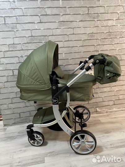 Коляска 2в1 Dalux, luxmom, Darex (хаки )