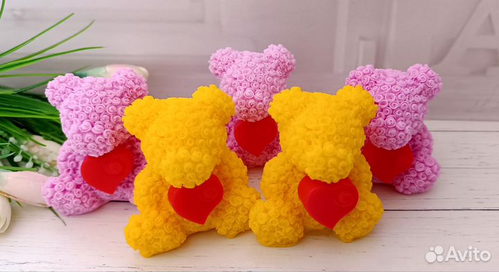 Мыло мишка из роз