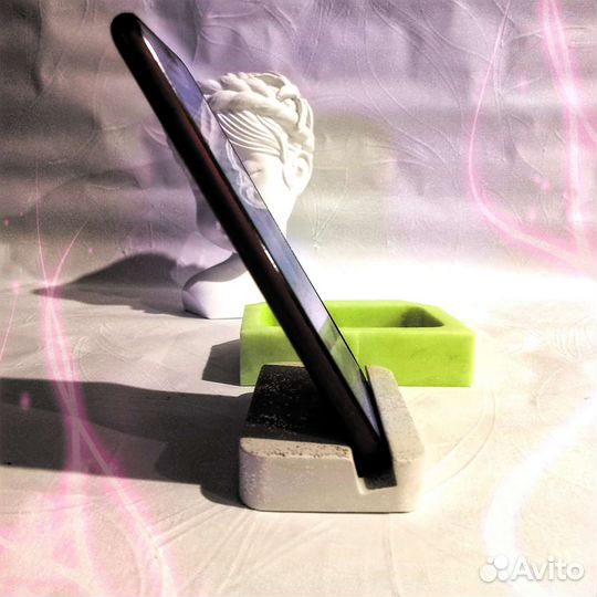 Силиконовая форма гипс бетон подставка под телефон