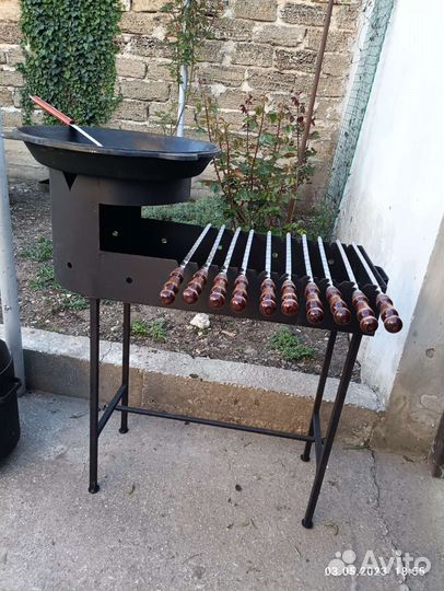 Шампура толстые 3 мм деревянная ручка нержавейка