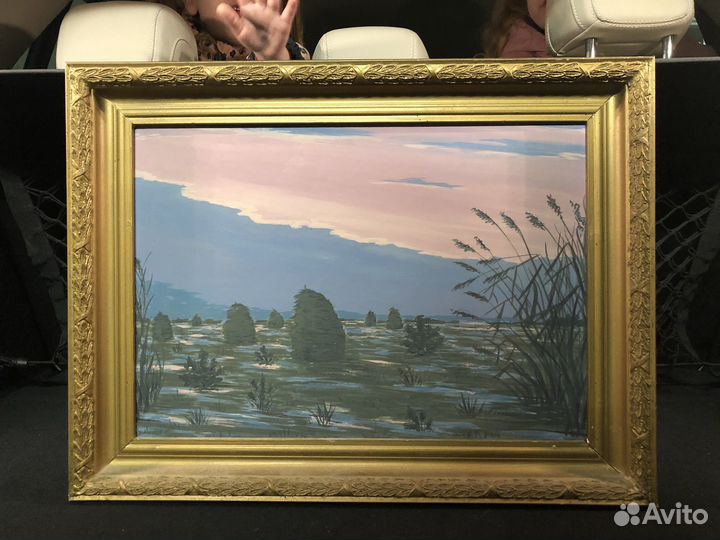 Картина живопись 45х32 см темпера на картоне