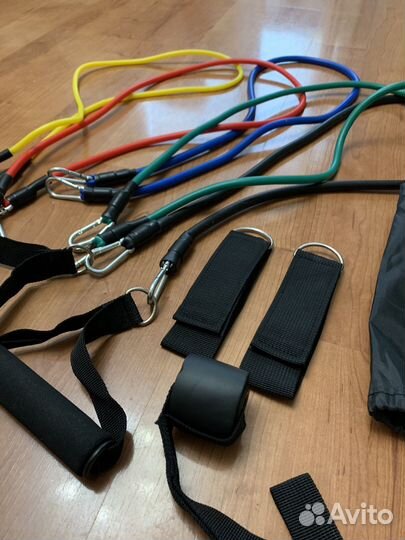 Набор трубчатых эспандеров для фитнеса