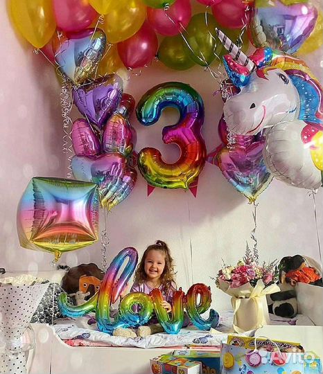 Воздушные гелиевые шары для девочки