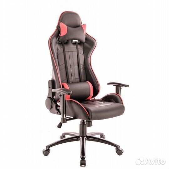 Кресло EverProf Lotus S10 Экокожа Красный/Черный