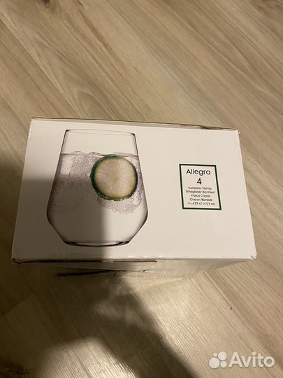 Стеклянные низкие бокалы 425 мл