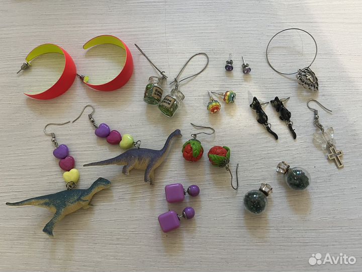 Серьги яркие (скопом)