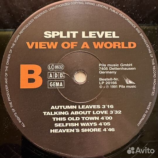 Split Level – View Of The World (Германия 1991г.)