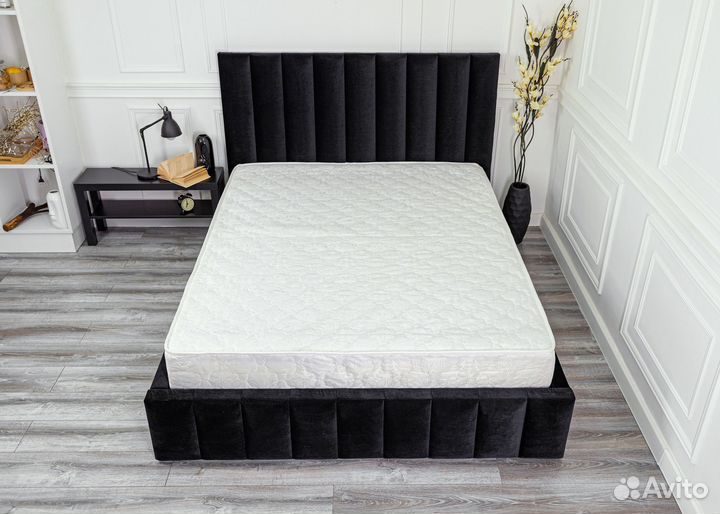 Кровать 140х200 двуспальная черный