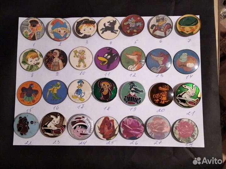Значки СССР детские сказки цирк зоопарк 24 шт