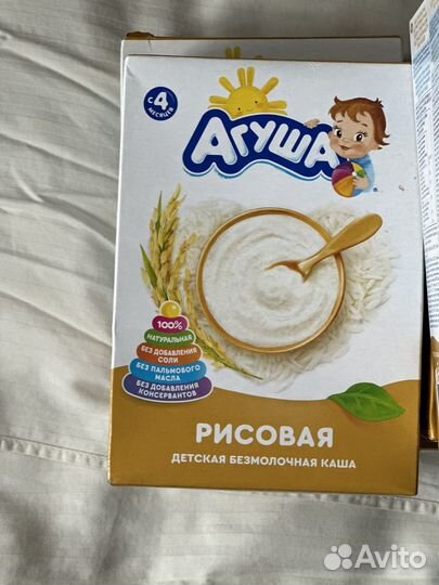 Агуша каша молочная и безмолочная
