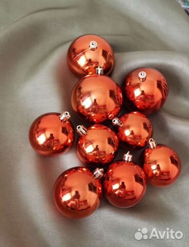 Елочные игрушки, шары, пластик, новые много