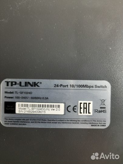 Коммутатор TP-Link TL-SF1024D Black