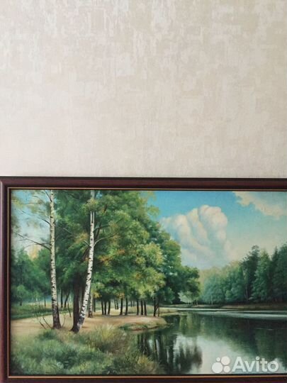 Картина маслом пейзаж. Бронь