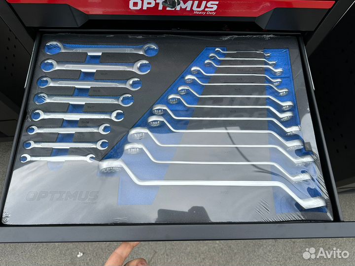 Тележка инструментал 7 полок с набором OPT-717M