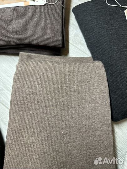 Легинсы в рубчик утепленные женские