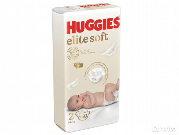 Подгузники Huggies Elite Soft 2 4-6кг 50шт