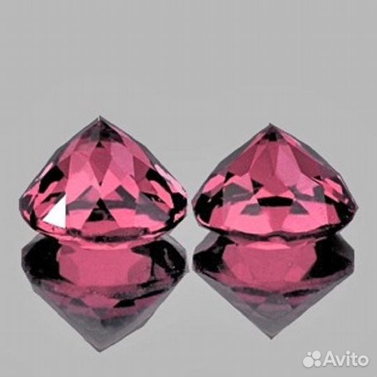 Гранат натуральный 2,44Ct 6мм 2шт VVS Круг