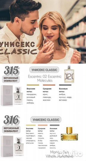 Духи женские, мужские, унисекс