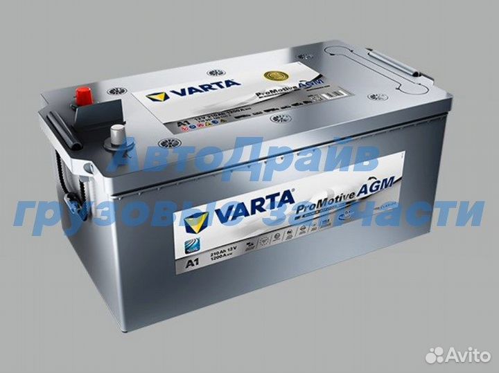 Аккумулятор 210Ah 12V 1200А + слева обратная полярность Promotive AGM