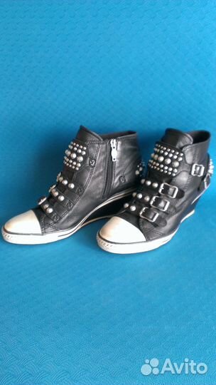 Кеды женские ASH на танкетке с шипами