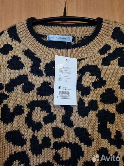 Укороченный свитер под леопарда Gloria Jeans