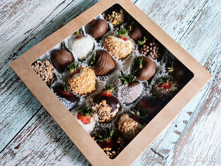 Набор клубники в Бельгийском молочном шоколаде