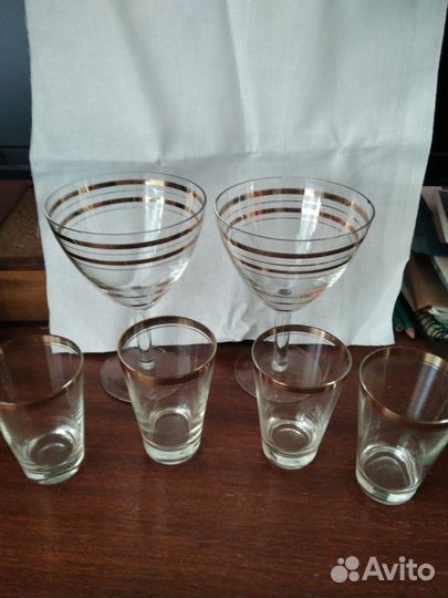 Винтаж: Бокалы, фужеры, стопки, рюмки