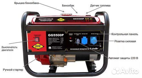 Бензиновый генератор аренда
