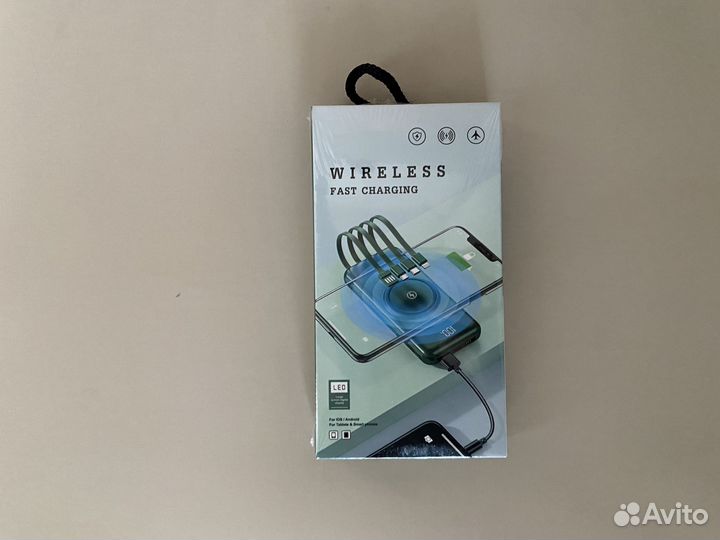 Повербанк 20000 mah мач беспроводная зарядка