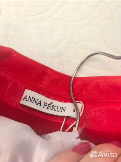 Платье красное кожаное Anna Pekun 42