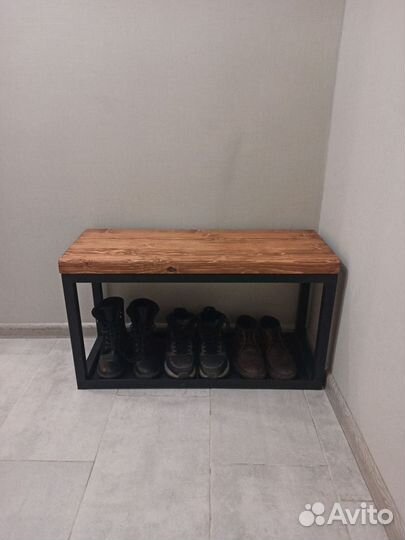 Банкетка для обуви лофт
