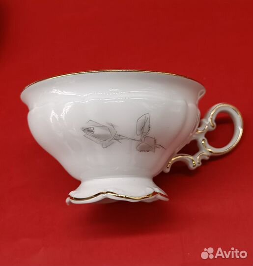 Чайное трио Серая Роза от Hutschenreuther