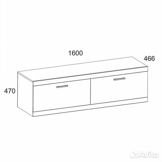 Тумба RTV 2S, oskar, цвет дуб Санремо