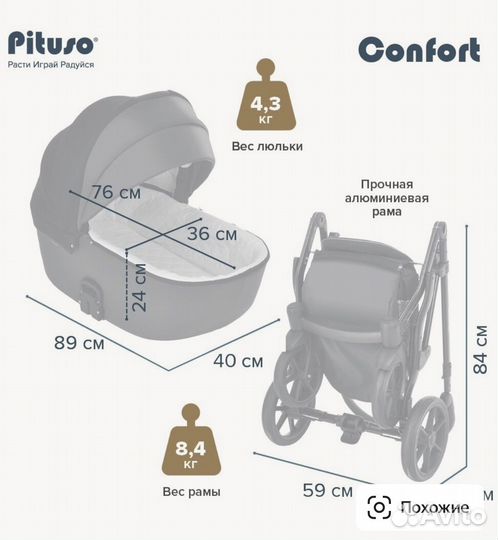 Коляска Pituso Confort 2в1