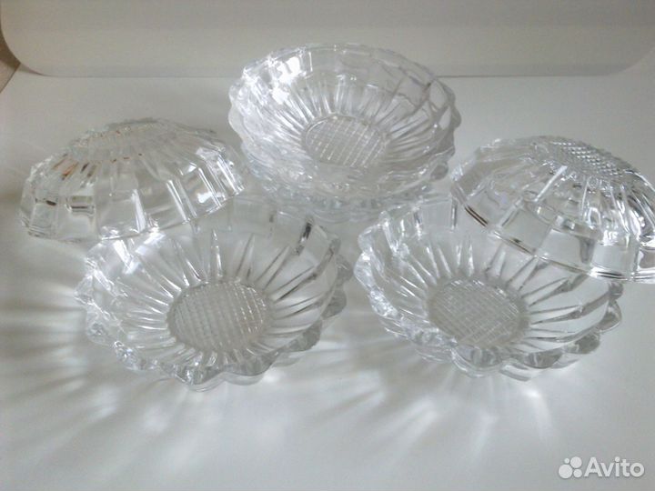 Розетки/подсвечники, хрусталь, винтаж, СССР, 1960