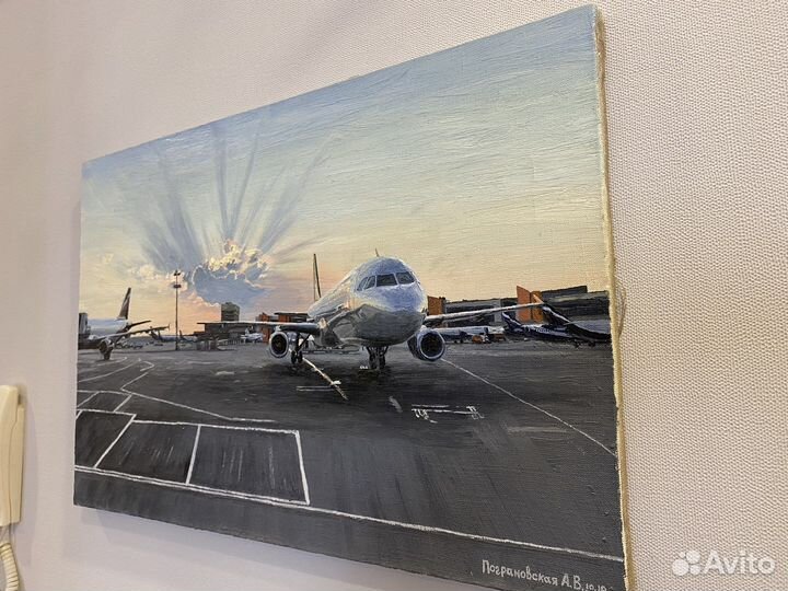 Картина маслом на холсте «Аэропорт»