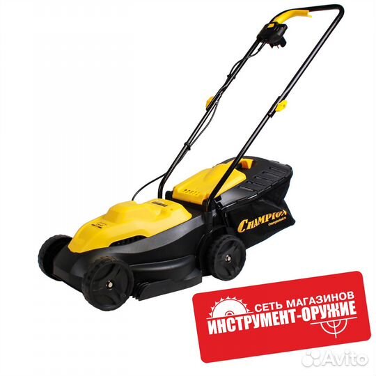 Электрическая газонокосилка champion EM3411