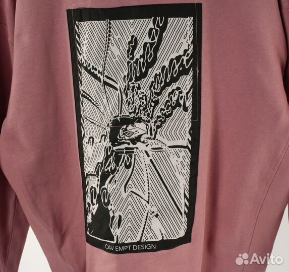 Свитшот cavempt малиновый новый cav empt