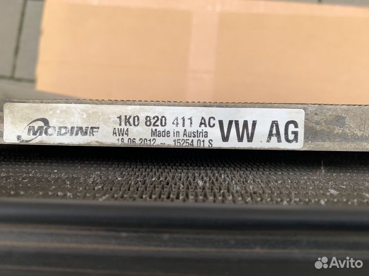 Кассета радиаторов VW Golf6 1, 4; 2,0