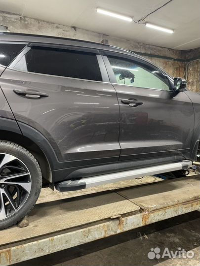 Подножки алюминиевые для Hyundai Tucson