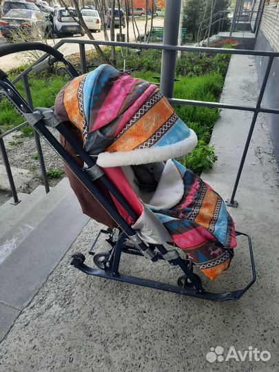 Детские санки коляска ника