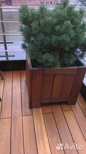 Кашпо для цветов из дерева