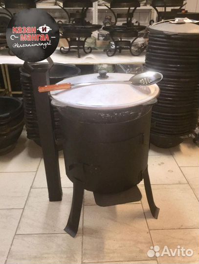Казан из настоящего чугуна и печи стальные от 6л