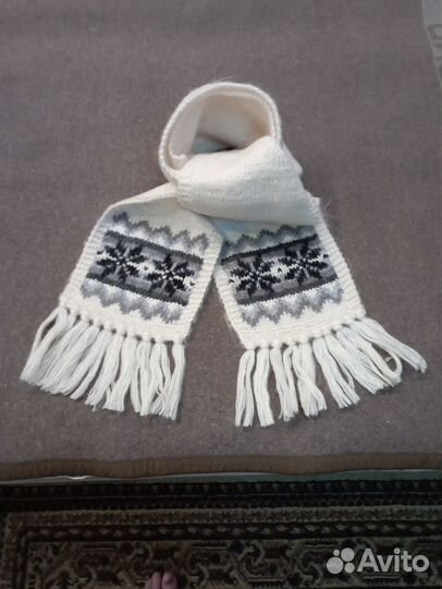 Шарф женский вязанный шерстяной