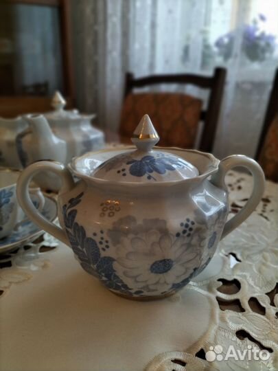 Чайный сервиз вербилки Голубые цветы